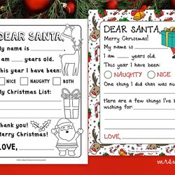Legit Free Letter To Santa Printable Templates Mrs