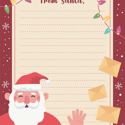 Splendid Best Free Printable Santa Letters Templates For At Letter From Template Word