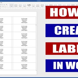 The Highest Standard How Do Create Label Template In Word
