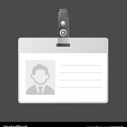 Terrific Printable Blank Id Card Template Identification Badge Vector