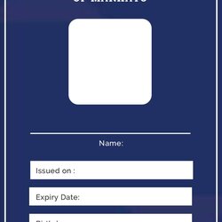Blank Id Card Templates Design Free Download Template Vertical