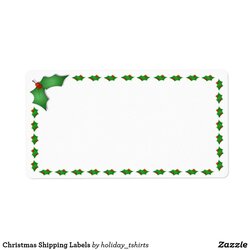 Wonderful Christmas Shipping Labels Holiday Party Invitations