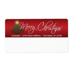 Fine Merry Christmas Shipping Labels