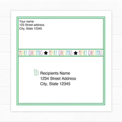 Christmas Shipping Label Editable Holiday Package
