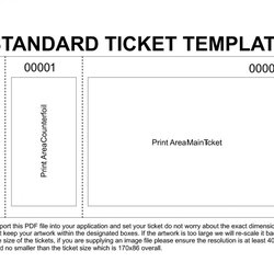Legit Blank Brochure Templates Ticket Template Raffle Tickets Stub Stubs Admission Numbered Examples
