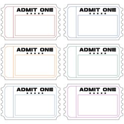 Outstanding Printable Ticket Templates Free Blank Admit One