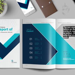 Wizard Annual Report Template Brochure Templates Creative Market Contiguous