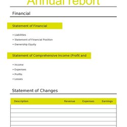 Excellent Free Annual Report Templates Nonprofit Template