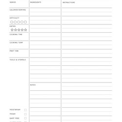 Magnificent Free Printable Recipe Templates World Of Medical Template