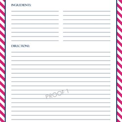 Terrific Related Image Recipe Cards Template Printable Cookbook Binder Astounding Chevron Creative