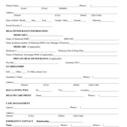 Legit Blank Medical History Form Printable Forms Free Online Adult Personal Health Record And