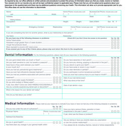 Admirable Medical Health History Forms Word Form Scaled