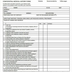 Wizard Patient Health History Form Template Best Of Free Medical Questionnaire Records Operating