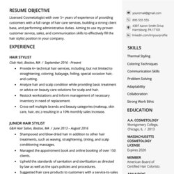 Wonderful Hair Stylist Resume Sample Writing Guide Example Template Cosmetologist Word Examples Templates
