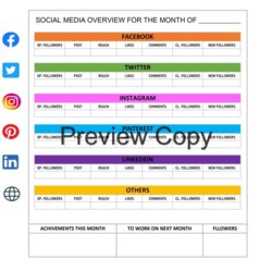 Fantastic Free Social Media Reporting Editable Template