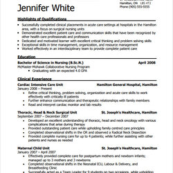 Perfect Free Sample Nursing Resume Templates In Ms Word Template