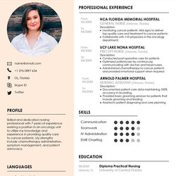 Splendid Resume Template Nurse Free Samples Examples Format Nursing Vitae