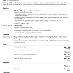 High Quality Nursing Resume Examples Template Objective Tips Templates Nurse Skills Professional Format Grad