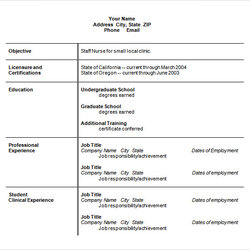 Sterling Free Sample Nursing Resume Templates In Ms Word Template