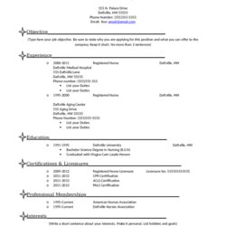 Nursing Resume Template Edit Fill Sign Online Printable