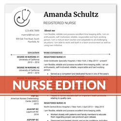 Excellent Nursing Resume Template Free Word Templates