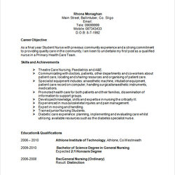Magnificent Free Sample Nursing Resume Templates In Ms Word Template Letter Cover Microsoft Resumes For