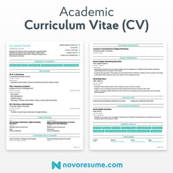 Cool How To Write Curriculum Vitae In Examples Academic Example