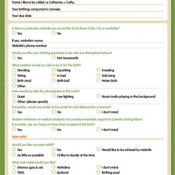 Superior Natural Birth Plan Template Free Editable Plans