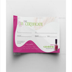 Superlative Awesome Free Printable Beauty Salon Gift Certificate Templates Template Pertaining To