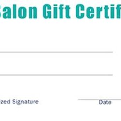 Free Salon Gift Certificate Template For Nail Hair Salons And Certificates