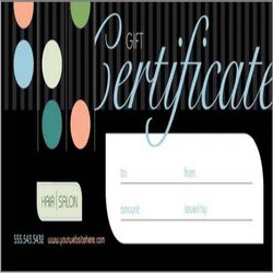 Superb Free Salon Gift Certificate Samples In Ms Word Template Sample