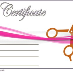 Blank Hair Salon Gift Certificate Template Printable Gifts