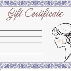 Out Of This World Hair Salon Gift Certificate Templates Great Ideas Template