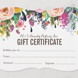 Eminent Quality Free Printable Beauty Salon Gift Certificate Templates Hair Voucher Premium With
