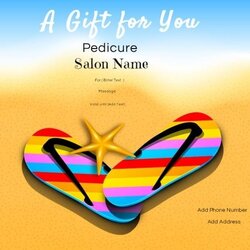Admirable Salon Gift Certificate Template Business Pedicure Nail Certificates Print Customize Cards Make