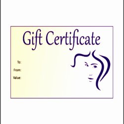 Cool Beauty Gift Vouchers Templates Template Certificate Salon Vector Hair Ideas Free Of