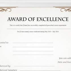 Superb Award Certificate Template Word For Your Needs Achievement Appreciation Recognition Templates