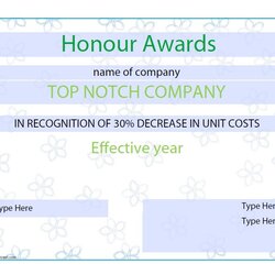 Wonderful Award Certificate Template Templates Free Word