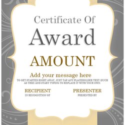 Perfect Award Certificate Template Blue Layouts