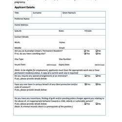 Free Employment Job Application Form Templates Printable