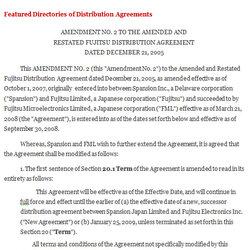 Sterling Distribution Agreement Sample Template Agreements