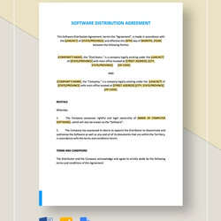 Exclusive Distribution Agreement Template Doc Master Examples Form Docs Word Long