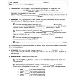 Free Loan Agreement Template Word Business