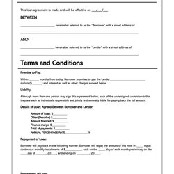 Fine Free Loan Agreement Templates Forms Word Template Personal Between Sample Payment Family Employee