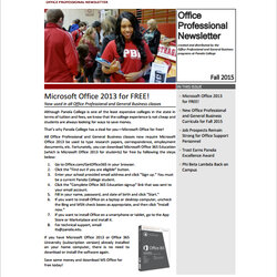 Very Good Free Sample Office Newsletter Templates In Microsoft Template