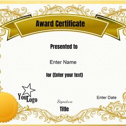 Free Editable Certificate Template Customize Online Print At Home Templates