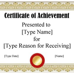 Peerless Free Certificate Template Instant Download Achievement Word