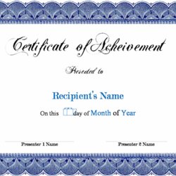 Capital Certificate Templates Word Certificates Free Template Microsoft Award Printable Office Blank Doc
