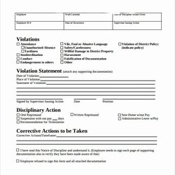 Free Printable Employee Write Up Form Lovely Employees Disciplinary