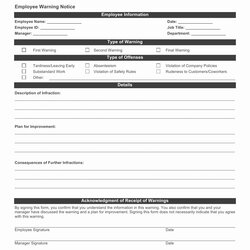 Magnificent Free Printable Employee Write Up Form Beautiful Download